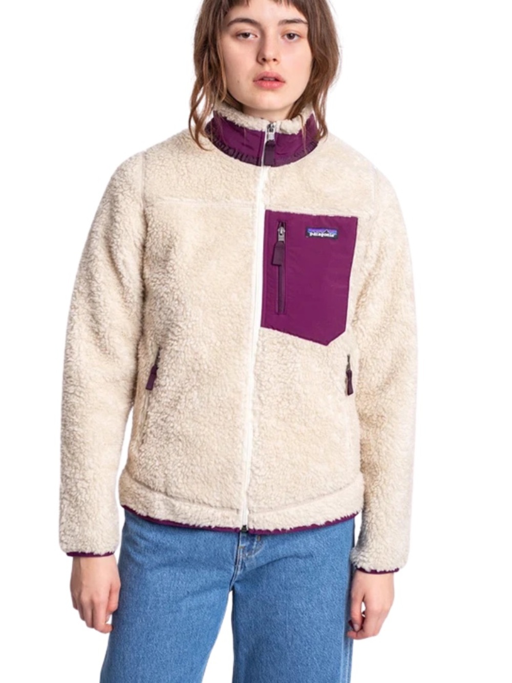 NWOT Patagonia Women’s Classic Retro-X Fleece Jacket XS Natural Plum - Picture 1 of 6